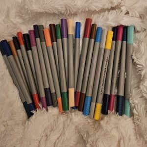 Colorful Dual-Tip Brush Markers Set - 24